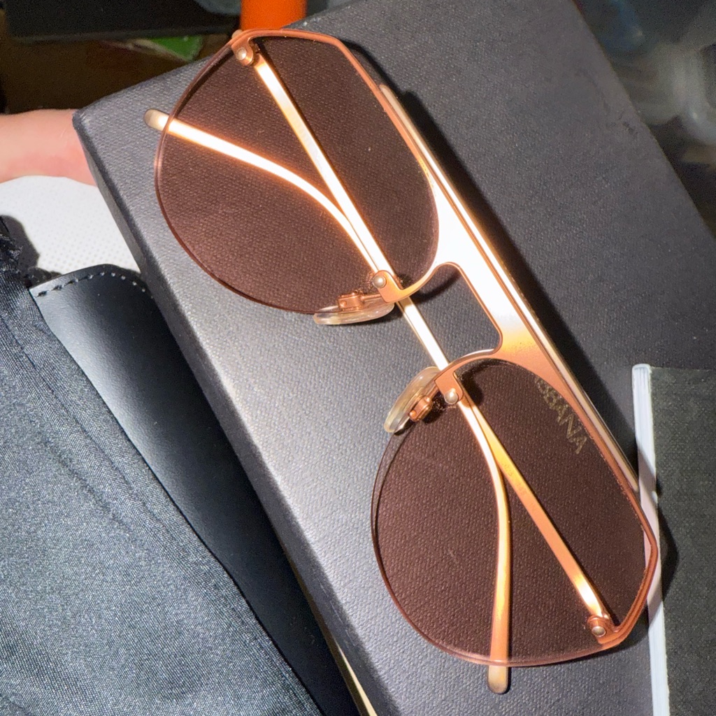 Sleek Brown And Gold Sunglasses
